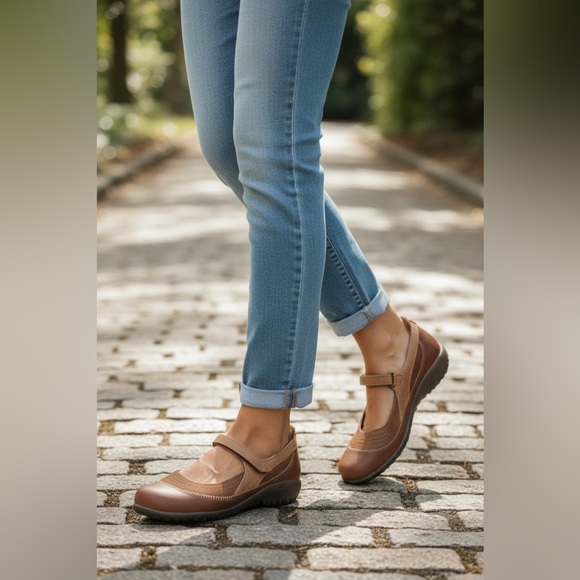 Naot Kirei Mary Jane Brown Leather Shows size 9 - Picture 3 of 16